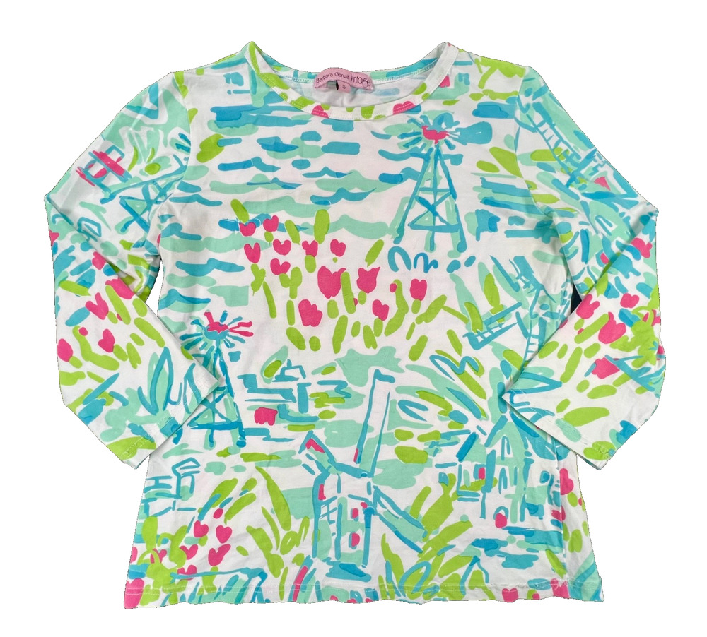 Barbara Gerwit Vintage Long Sleeve Preppy Windmill T-Shirt (Women's S)